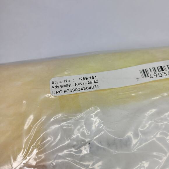 BRAHMIN Ady Wallet NOVA Melbourne Genuine Leather Yellow Iridescent NWT - Picture 11 of 12